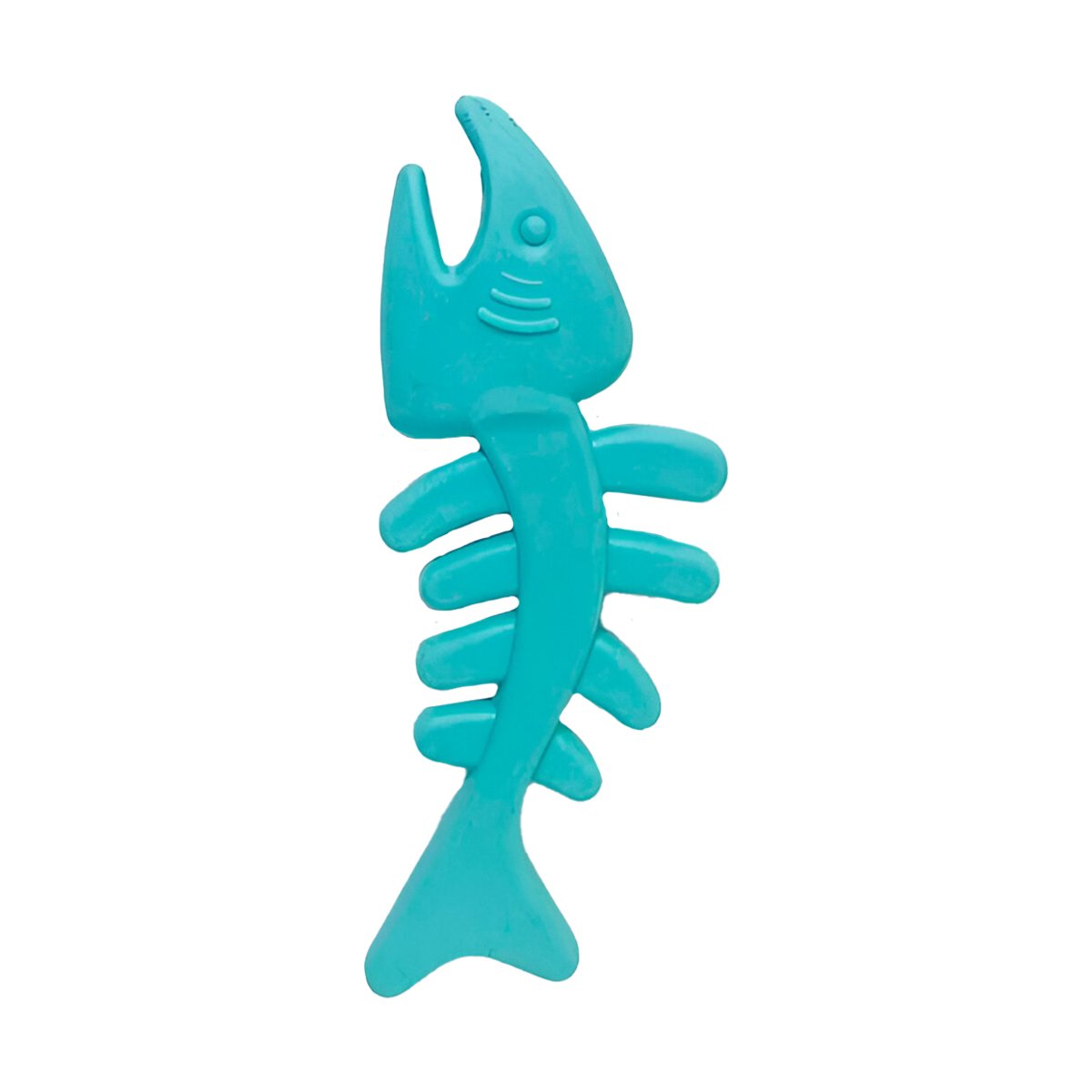 PACK2 JUGUETE COMODO EN FORMA DE PESCADO DE GOMA EN VERDE AGUA INTERACTIVO Y+REGALO STICKER - 2