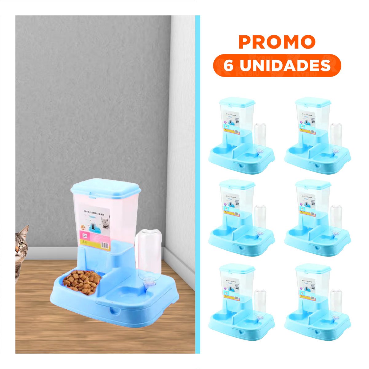 PACK6 BASE DOBLE PARA MASCOTA CELESTE DURABLE Y ESTABLE FIRME - 1