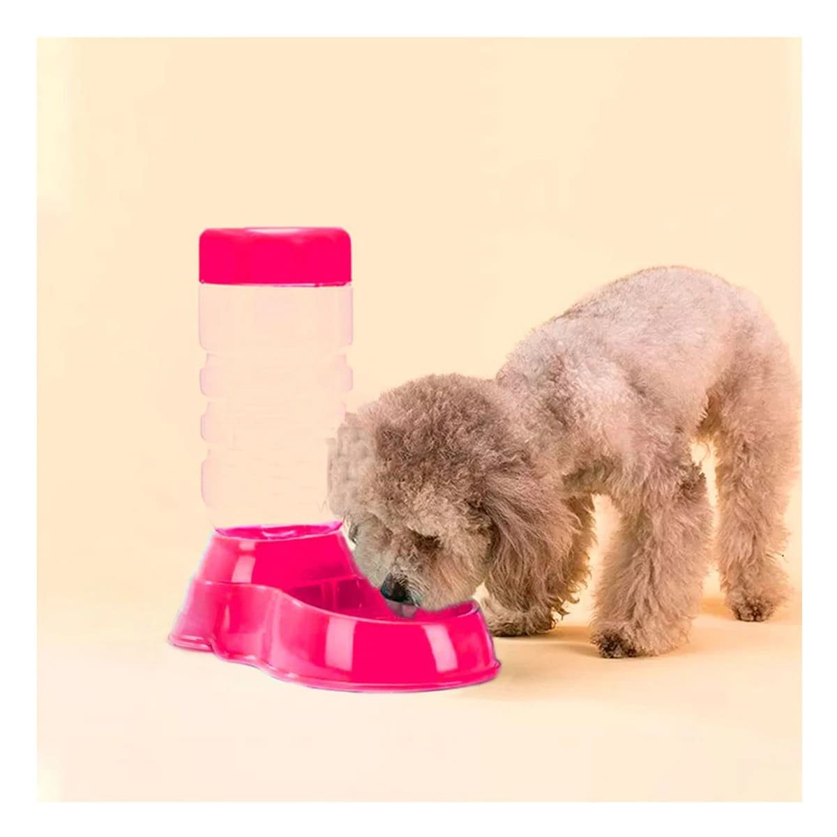 BEBEDERO AUTOMATICO PARA MASCOTA ROSADO FIRME Y PRACTICO Y RESISTENTE Y+POST IT - 3