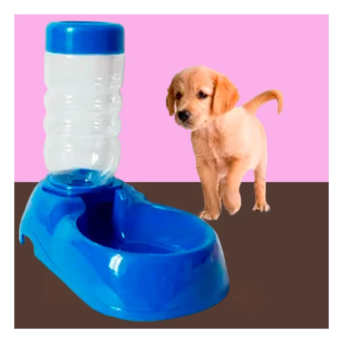 PACK12 RECIPIENTE DE AGUA PARA MASCOTA AZUL DURABLE Y ESTABLE Y FIRME - 3