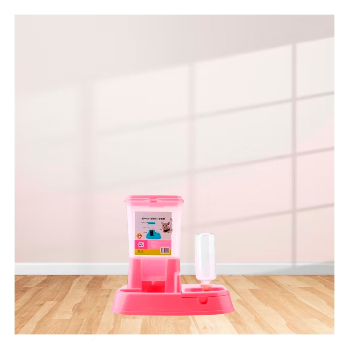 PACK2 MODULO DE COMIDA Y BEBIDA ROSADO PARA MASCOTA COMODO Y SEGURO - 3