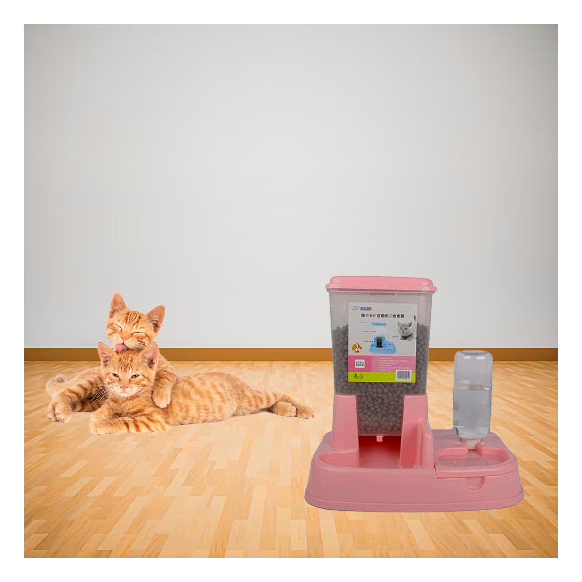 PACK2 MODULO DE COMIDA Y BEBIDA ROSADO PARA MASCOTA COMODO Y SEGURO - 5