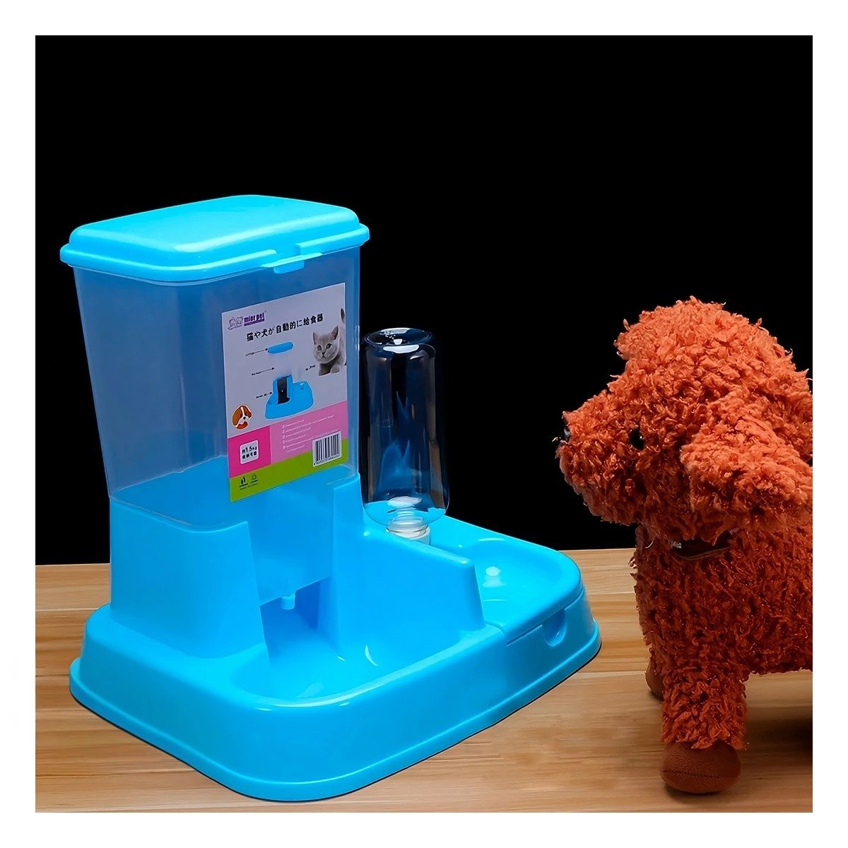 PACK4 AREA DE COMIDA Y BEBIDA CELESTE PARA MASCOTA FIRME Y PRACTICA COMPACTA - 3