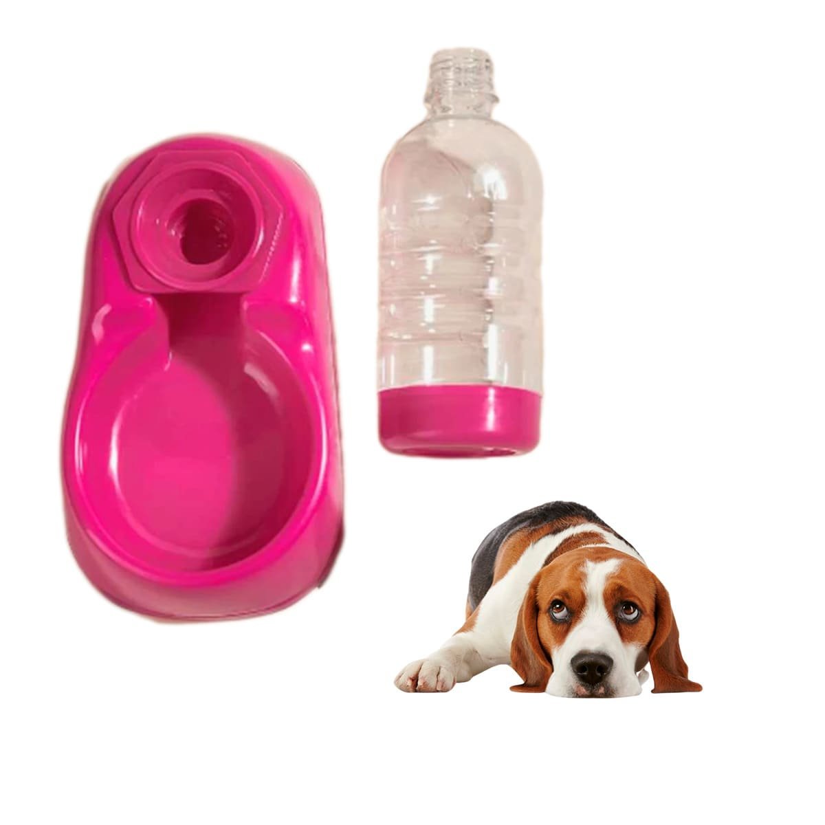 PACK6 RECIPIENTE DE AGUA ROSADO PARA MASCOTA PRACTICO Y RESISTENTE Y SEGURO Y+REGALO STICKER - 2