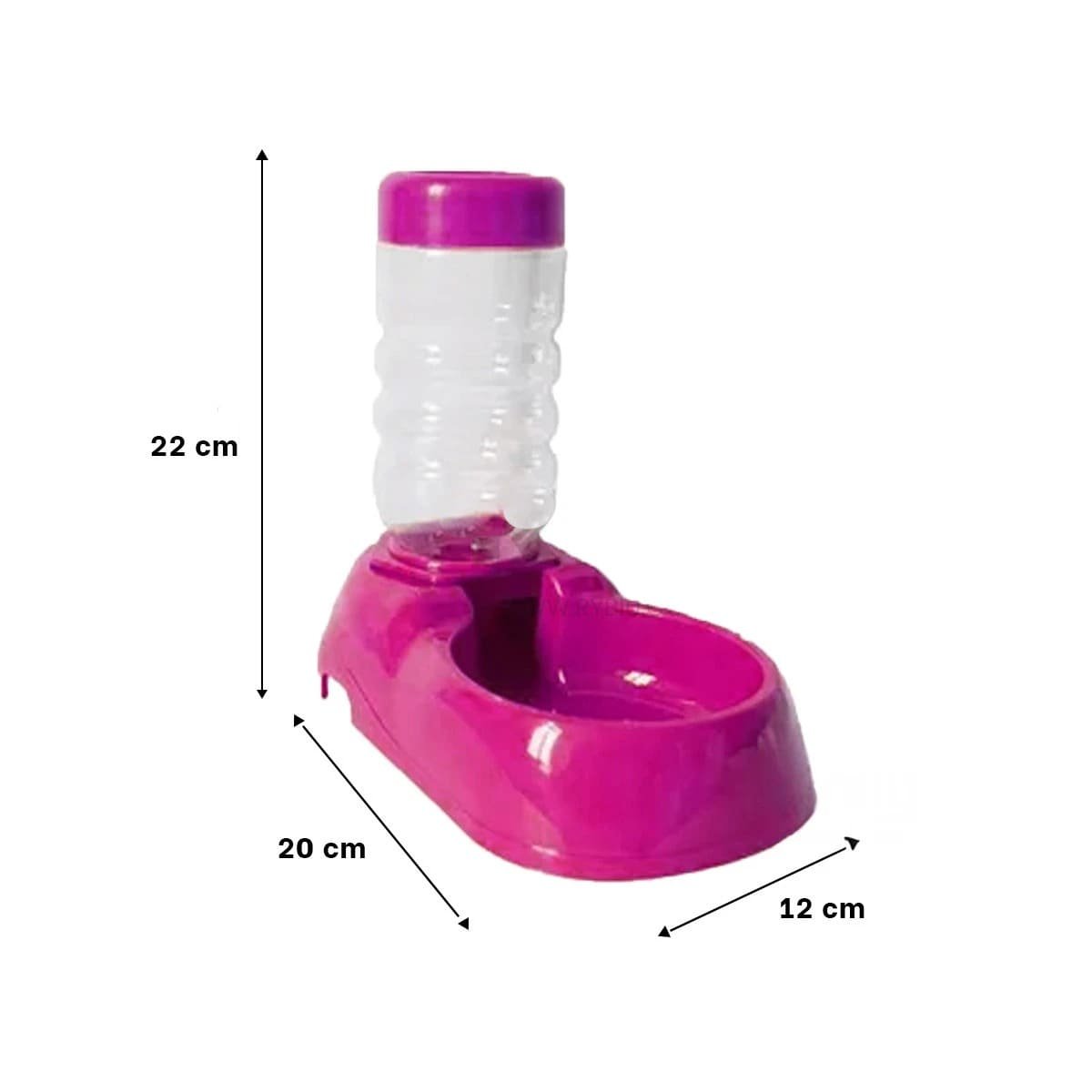 PACK6 RECIPIENTE DE AGUA ROSADO PARA MASCOTA PRACTICO Y RESISTENTE Y SEGURO Y+REGALO STICKER - 4