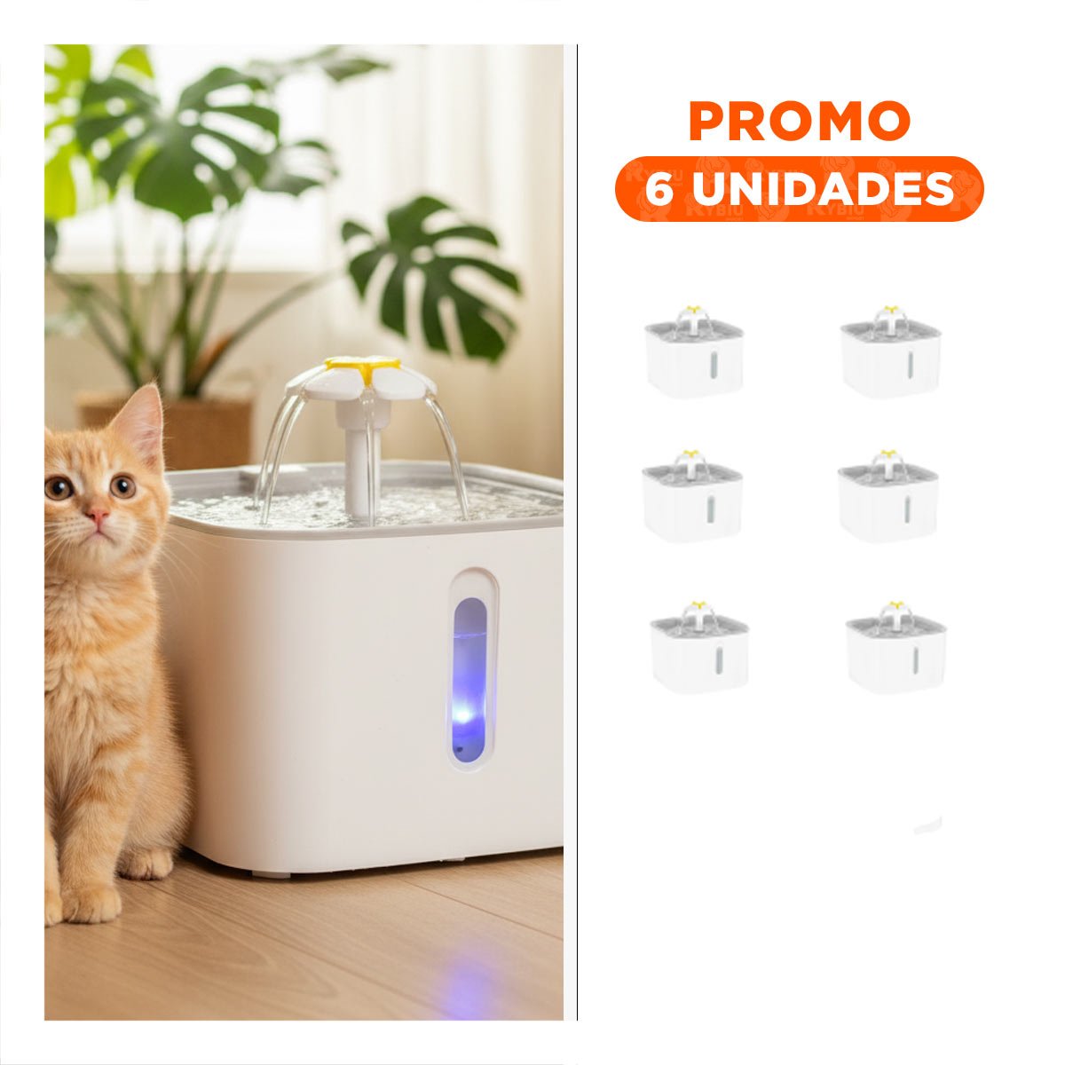 PACK6 DEPOSITO CUADRADO BLANCO PLOMO DE PLASTICO PARA MASCOTA PRACTICO RESISTENTE - 1