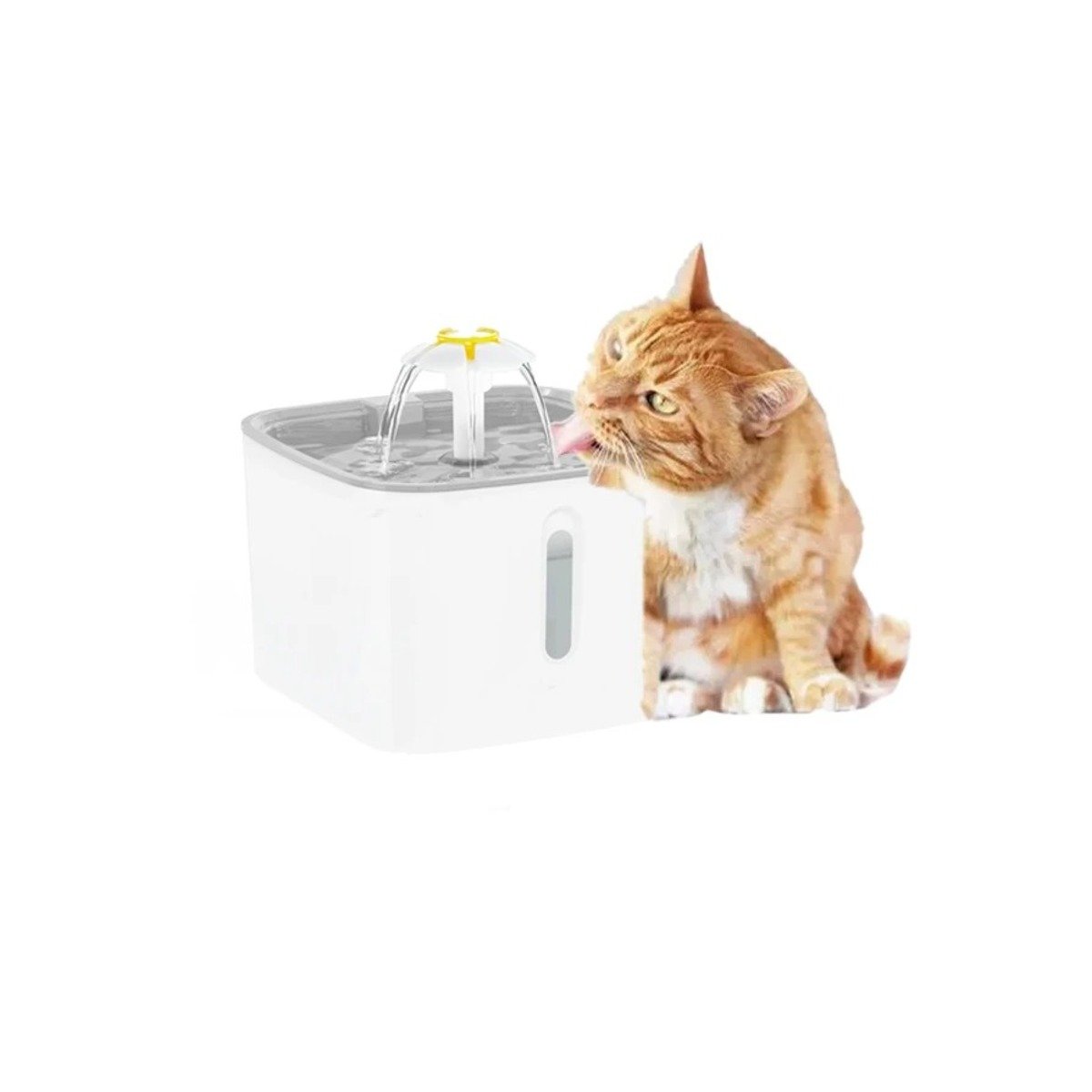 PACK4 CENTRO DE AGUA CUADRADO BLANCO PLOMO PLASTICO PARA MASCOTA ESTABLE Y+PAPEL REGALO - 3