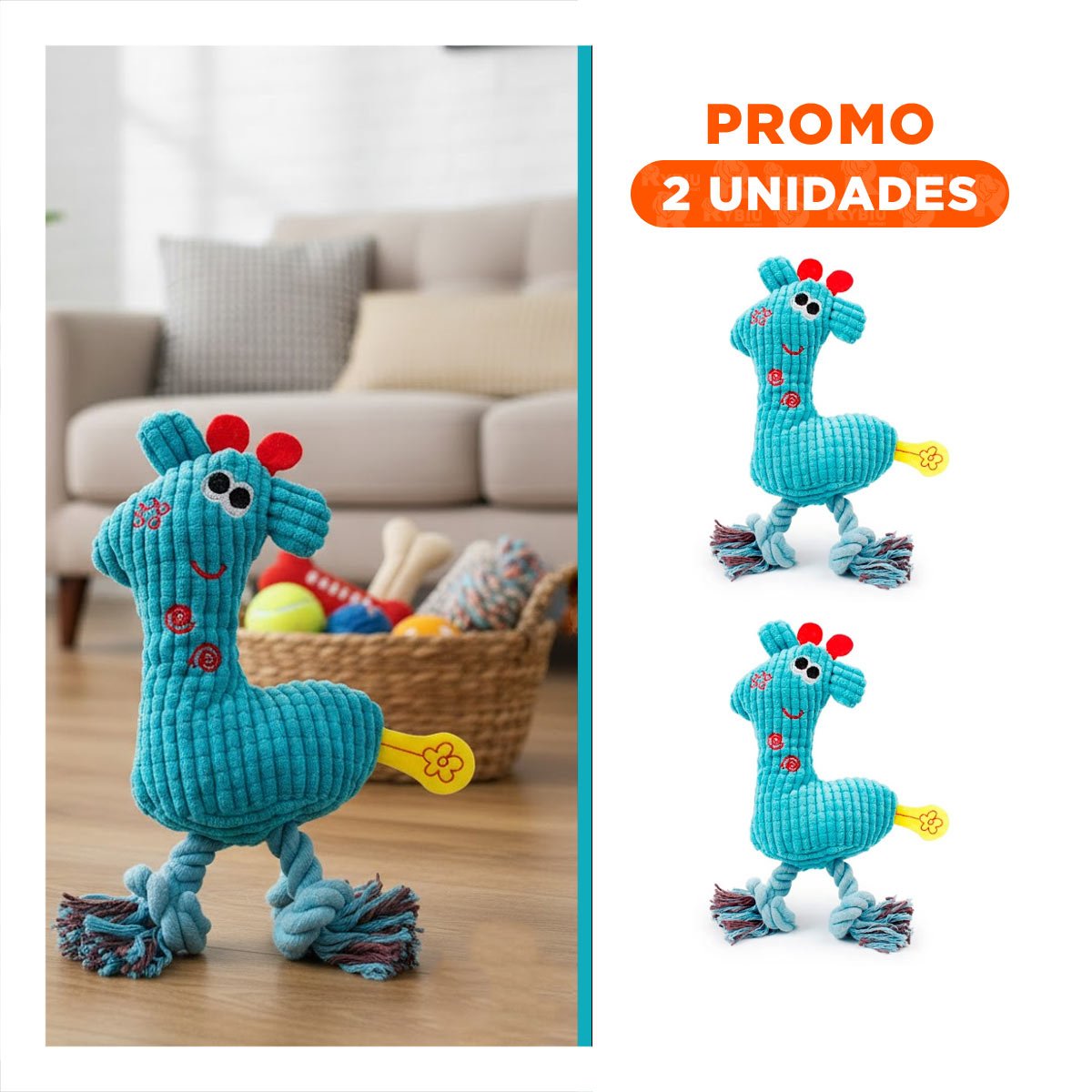 PACK2 PELUCHE DECORATIVO Y FLEXIBLE CON COLOR CELESTE PARA DECORACION DEL HOGAR - 1