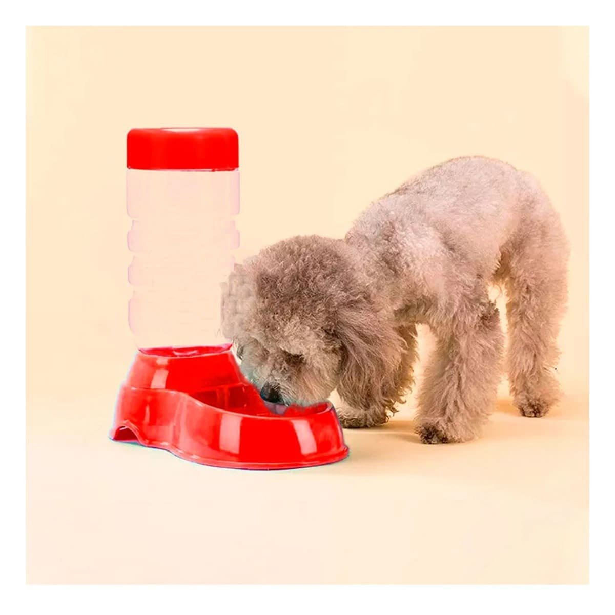 PACK2 FUENTE DE AGUA ROJO PARA MASCOTA COMODA Y PRACTICA Y RESISTENTE - 2