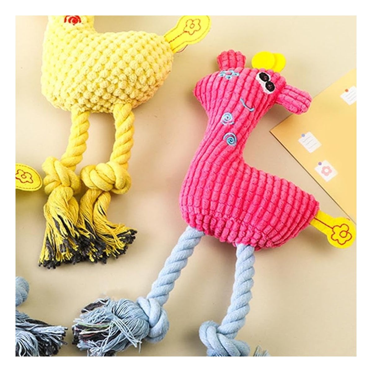 PACK6 ANIMALITO DE PELUCHE SUAVE Y DIVERTIDO EN ROSADO PARA MOMENTOS CREATIVOS - 5