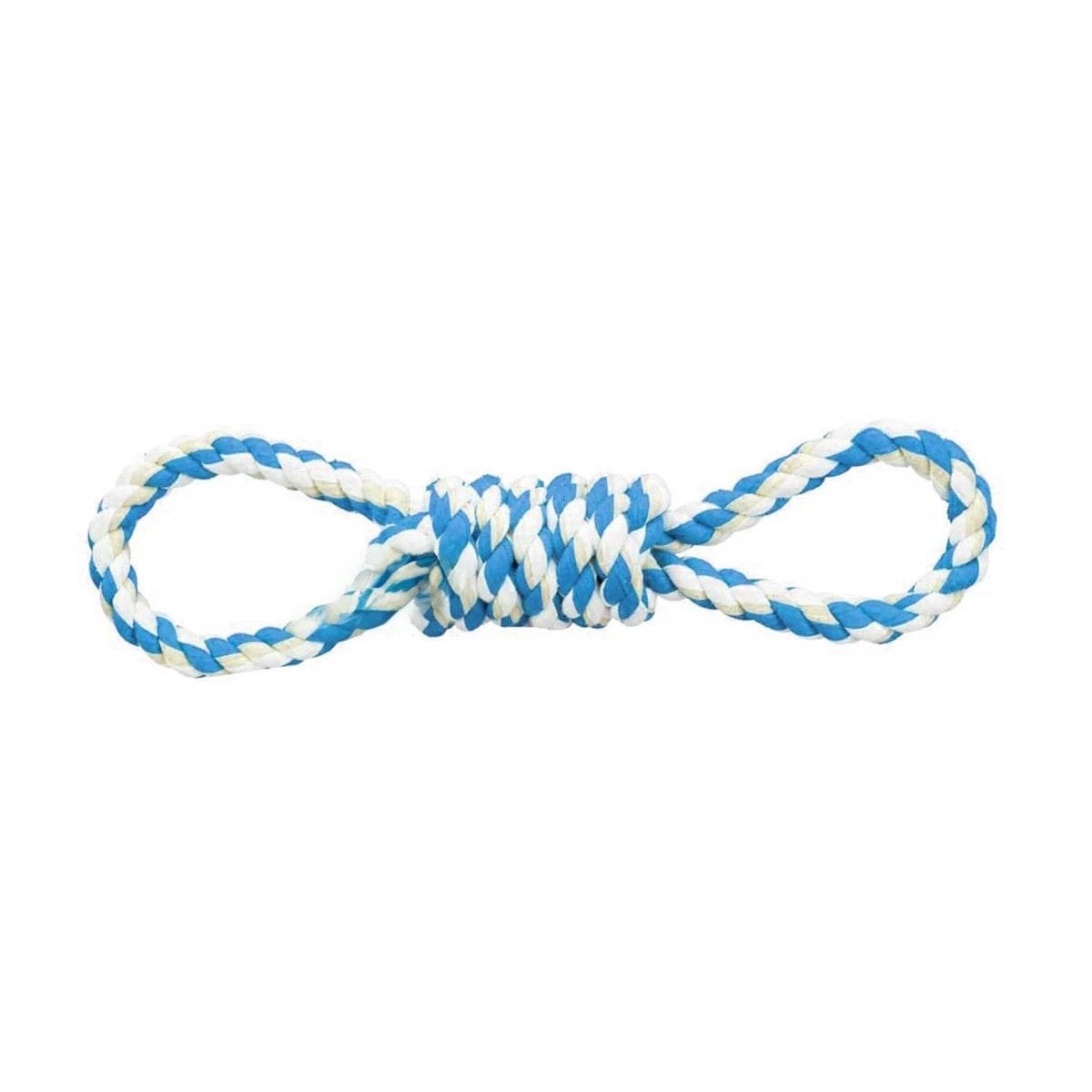PACK2 JUGUETE TRENZADO PARA MASCOTA CELESTE 4 NUDOS FIRME Y DE CALIDAD Y+REGALO STICKER - 2