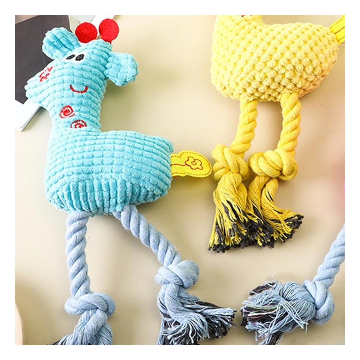 PACK6 AMIGO DE PELUCHE COLORIDO Y SUAVE QUE ACOMPANA AVENTURAS EN COLOR CELESTE Y+PAPEL REGALO - 2