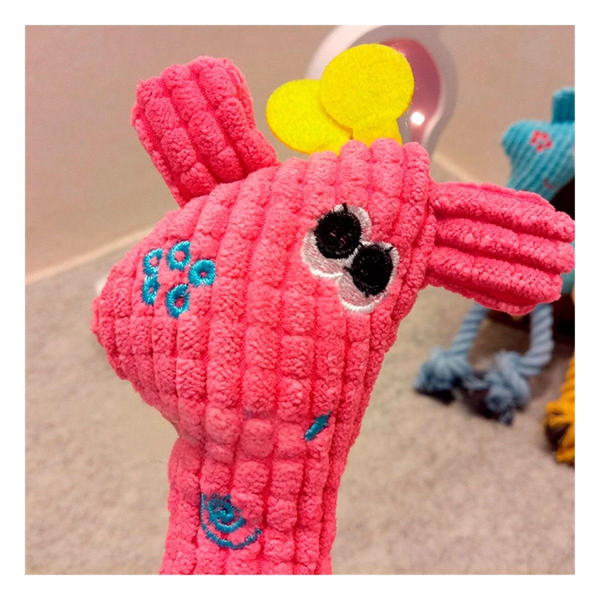 PACK2 PELUCHE DECORATIVO Y FLEXIBLE CON COLOR ROSADO PARA DECORACION DEL HOGAR - 3
