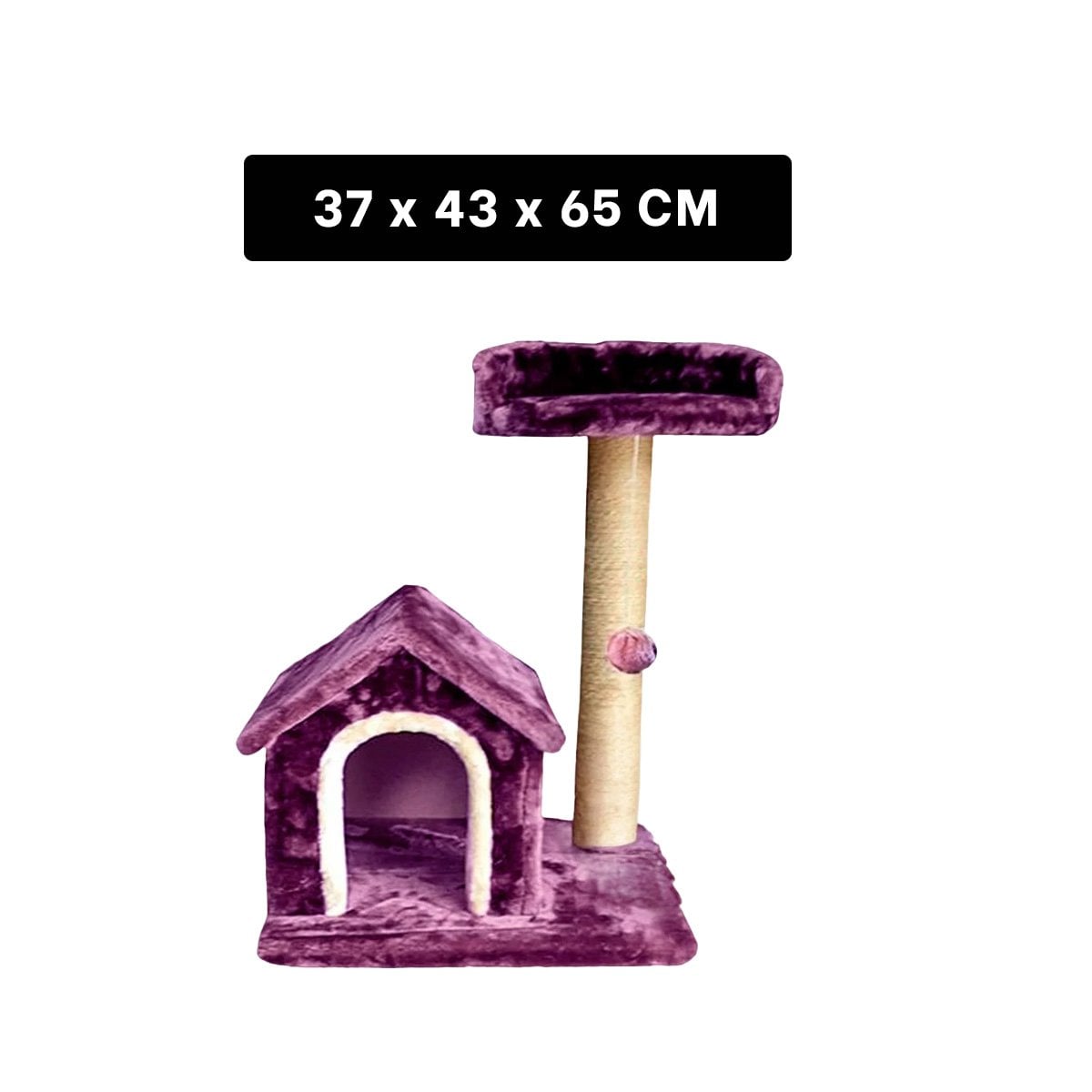 PACK2 CASITA DE DIVERSION INTERACTIVA Y SEGURA CON ESCALERAS EN LILA PARA GATOS Y+PAPEL REGALO - 4