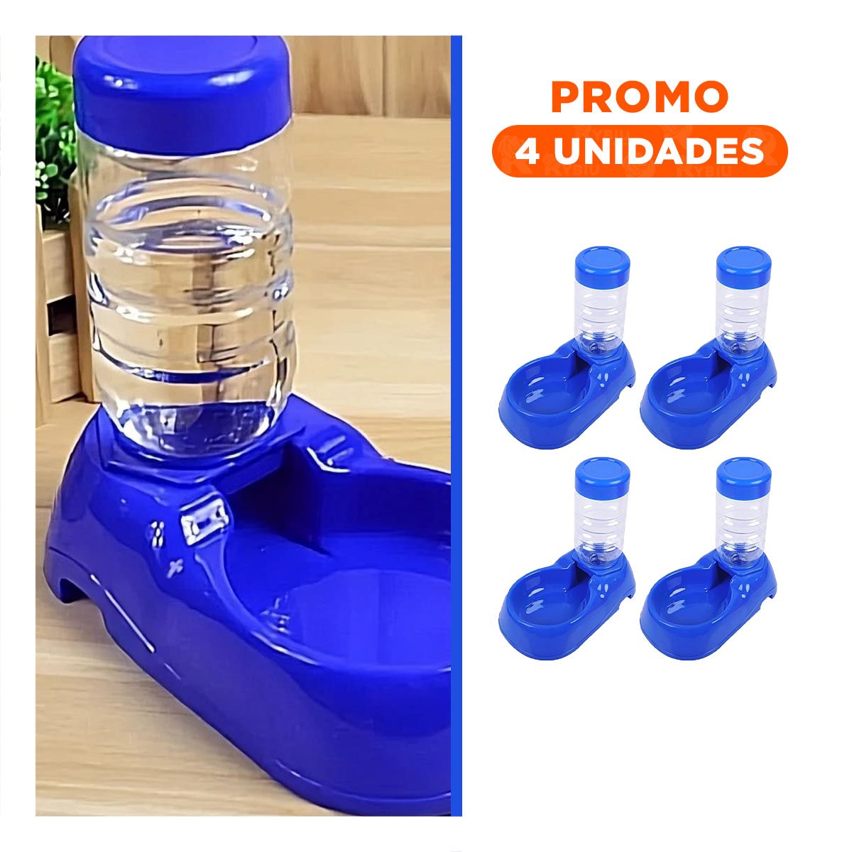 PACK4 MODULO DE AGUA AZUL PARA MASCOTA COMODO Y PRACTICO Y RESISTENTE Y+REGALO STICKER - 1