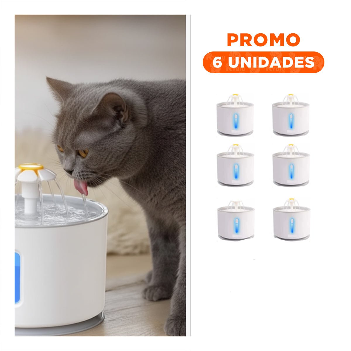 PACK6 DEPOSITO CIRCULAR BLANCO PLOMO DE PLASTICO PARA MASCOTA PRACTICO Y RESISTENTE - 1