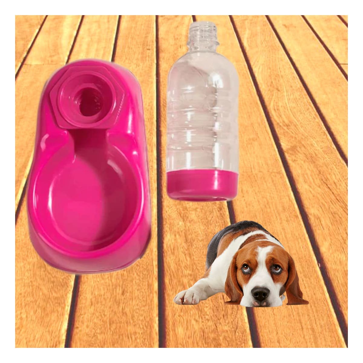 PACK2 FUENTE DE AGUA PARA MASCOTA ROSADO FIRME Y PRACTICA Y RESISTENTE Y+REGALO STICKER - 5