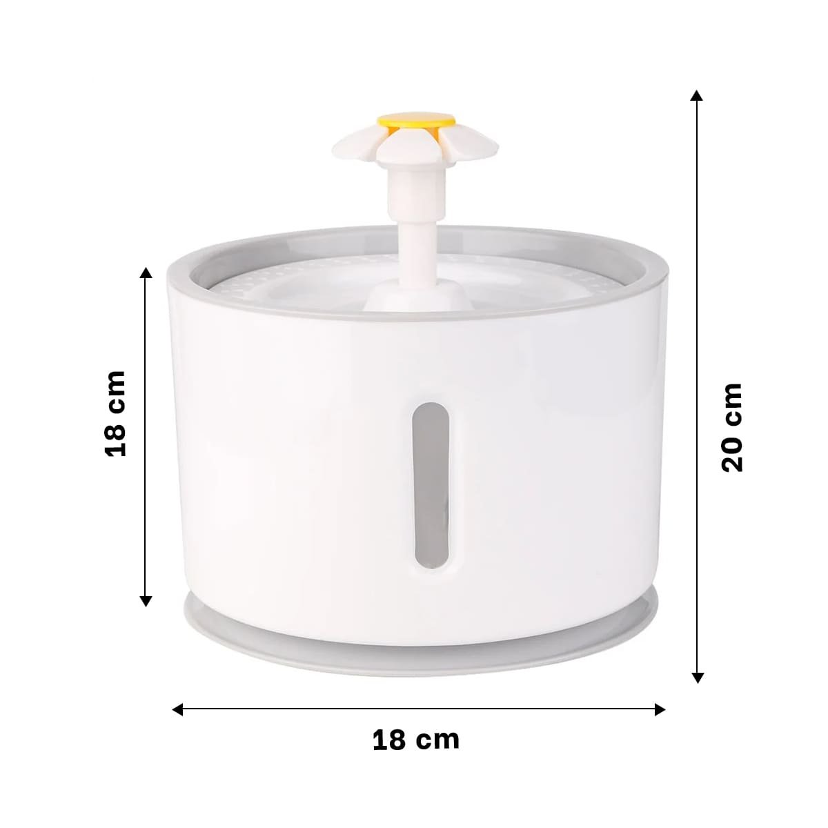 PACK2 CENTRO DE AGUA CIRCULAR PARA MASCOTA BLANCO PLOMO DURABLE Y ESTABLE Y+REGALO STICKER - 4