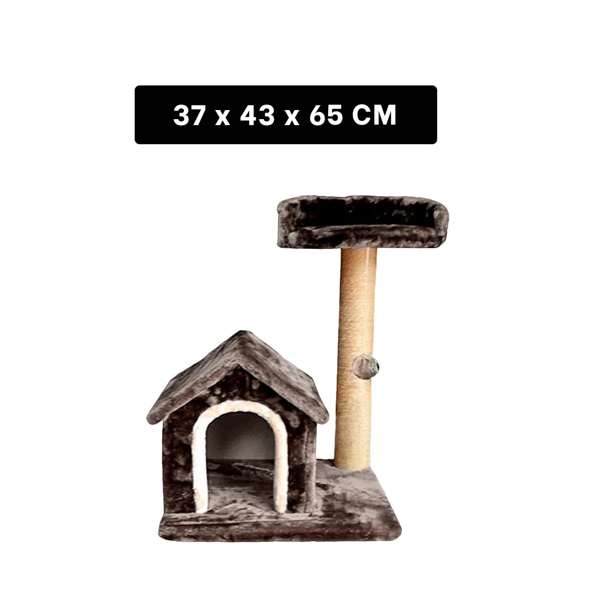 PACK2 CASITA DE DIVERSION INTERACTIVA Y SEGURA CON ESCALERAS EN GRIS PARA GATOS Y+PAPEL REGALO - 4