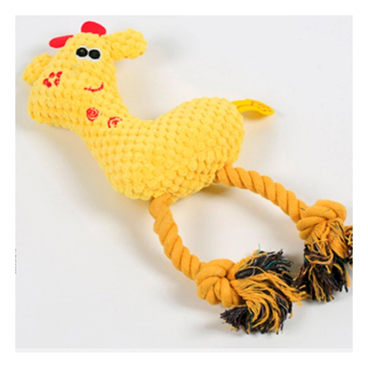 PACK2 MINI GIRAFA PELUCHE AMARILLO PARA MASCOTA SUAVE Y REFORZADO Y+PAPEL REGALO - 2