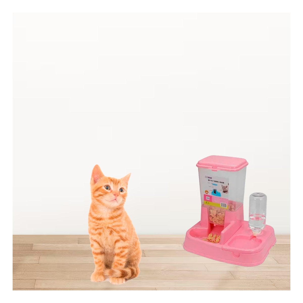 PACK4 SISTEMA DE COMIDA Y BEBIDA ROSADO PARA MASCOTA PRACTICO Y RESISTENTE - 3