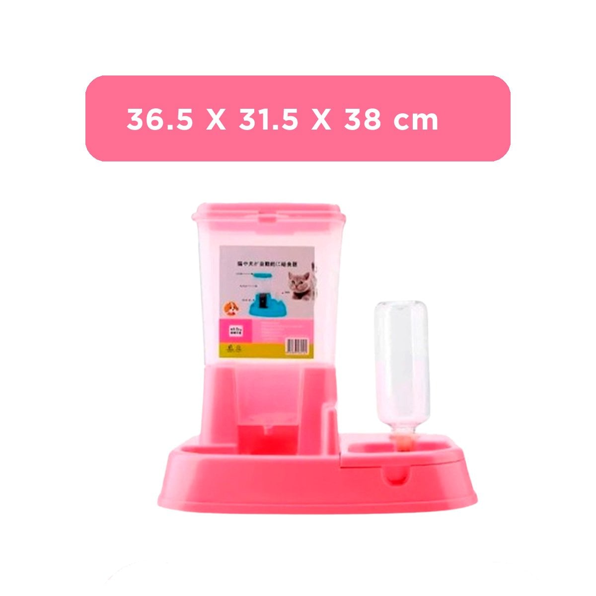 PACK4 SISTEMA DE COMIDA Y BEBIDA ROSADO PARA MASCOTA PRACTICO Y RESISTENTE - 4