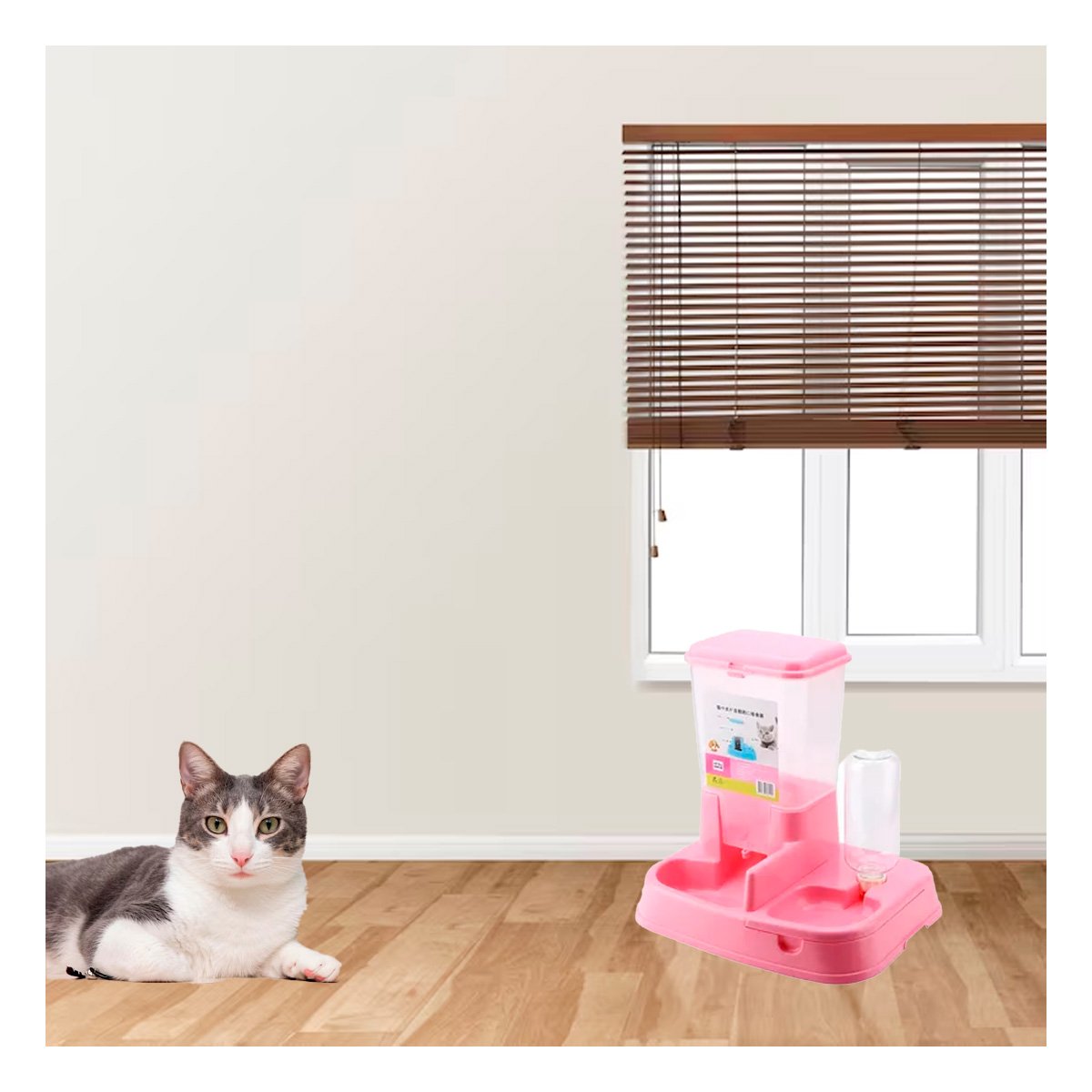 PACK2 MODULO DE COMIDA Y BEBIDA PARA MASCOTA ROSADO ESTABLE Y SEGURO Y+REGALO STICKER - 3