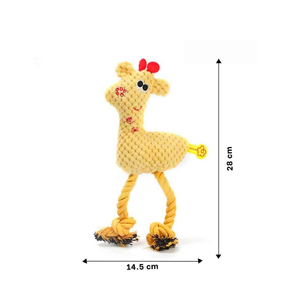PACK6 FIGURA PELUCHE AMARILLO PARA MASCOTA FIRME Y DIVERTIDO ESTABLE Y+REGALO STICKER - 4