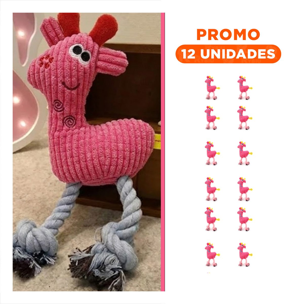 PACK12 PELUDITO DE FELPA GRANDE Y COMODO QUE ACOMPANA ABRAZOS EN ROSADO Y+REGALO STICKER - 1