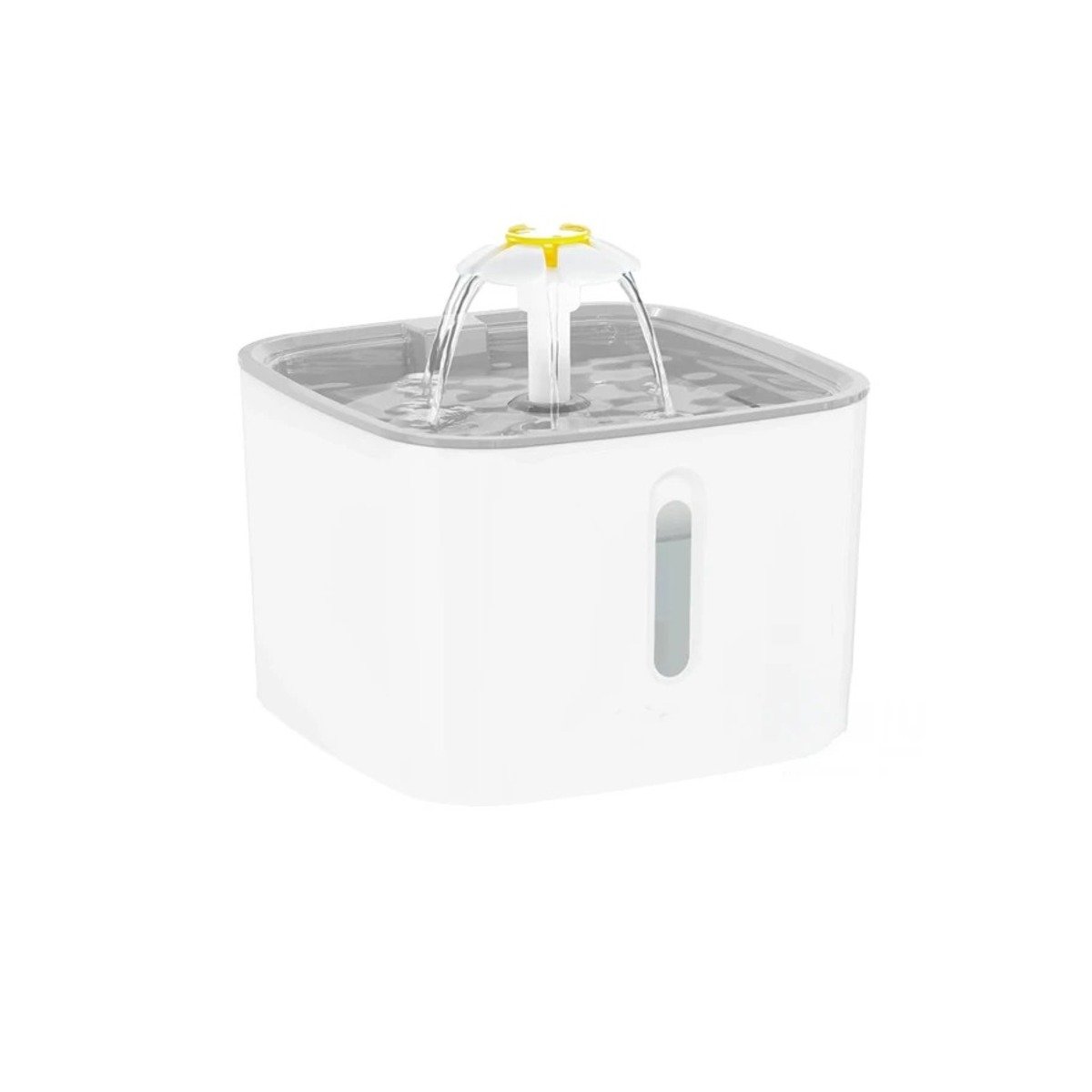 PACK2 CENTRO DE AGUA CUADRADO PARA MASCOTA BLANCO PLOMO DURABLE ESTABLE FIRME Y+REGALO STICKER - 2