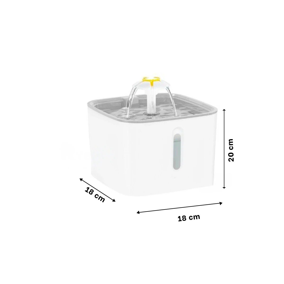 PACK2 CENTRO DE AGUA CUADRADO PARA MASCOTA BLANCO PLOMO DURABLE ESTABLE FIRME Y+REGALO STICKER - 4