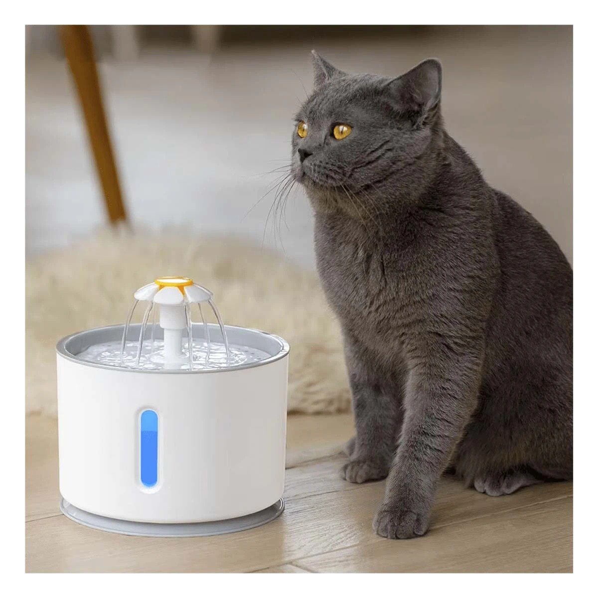 PACK6 DEPOSITO CIRCULAR PARA MASCOTA BLANCO PLOMO DURABLE Y ESTABLE Y FIRME Y+PAPEL REGALO - 5