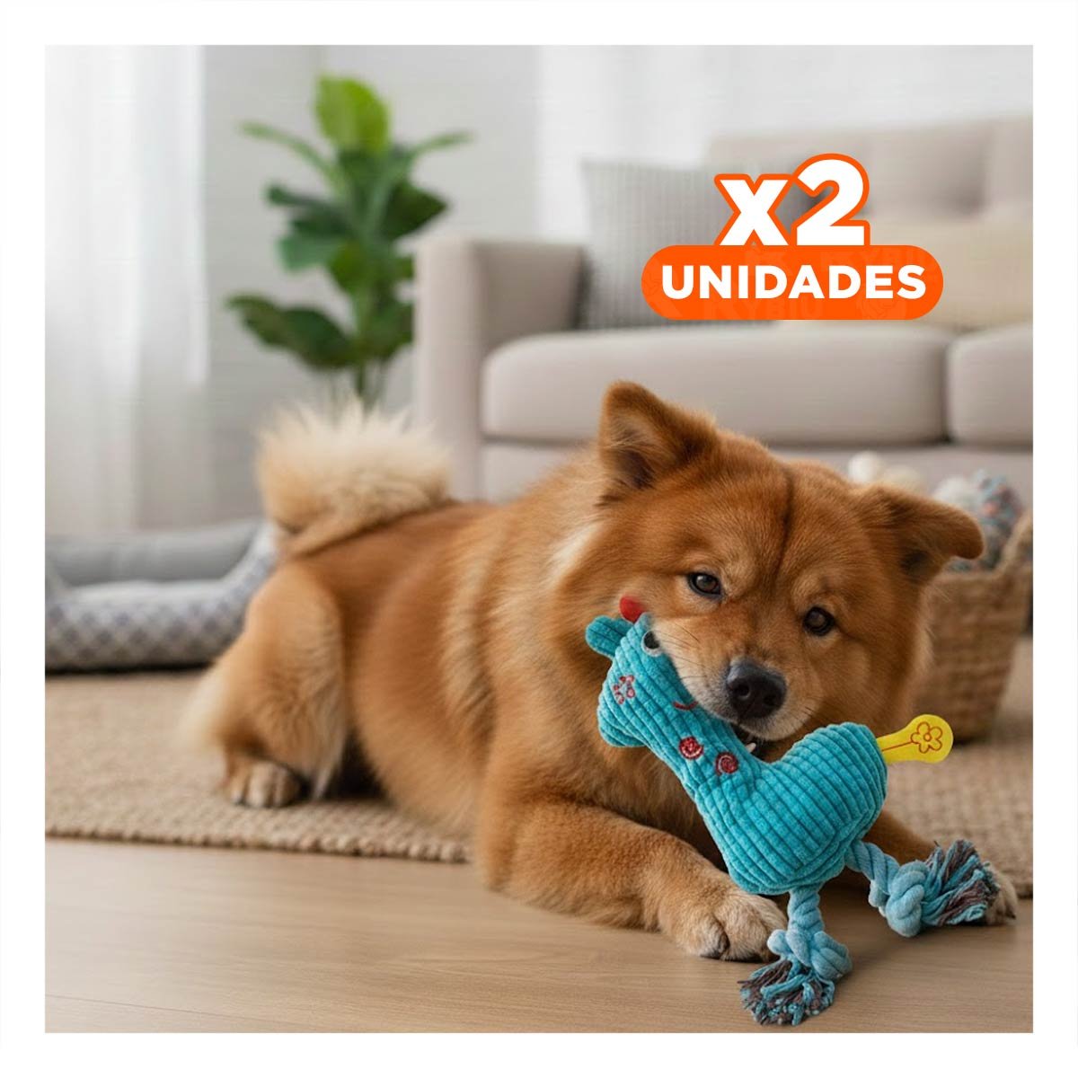 PACK2 PELUCHE COMODO Y SUAVE CON COLOR CELESTE PARA ABRAZOS Y MOMENTOS Y+REGALO STICKER - 1