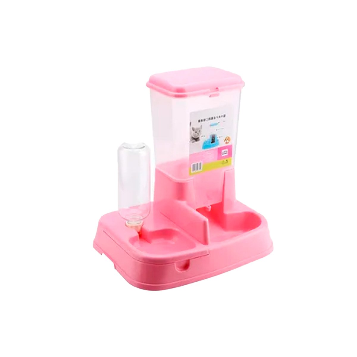 PACK6 UNIDAD DE COMIDA Y BEBIDA ROSADO PARA MASCOTA PRACTICO Y RESISTENTE Y+REGALO STICKER - 2