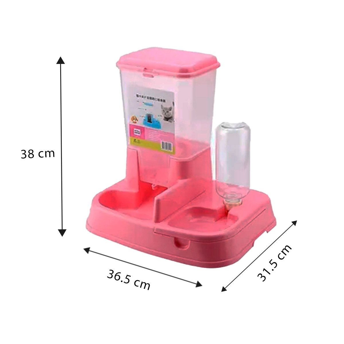 PACK6 UNIDAD DE COMIDA Y BEBIDA ROSADO PARA MASCOTA PRACTICO Y RESISTENTE Y+REGALO STICKER - 4