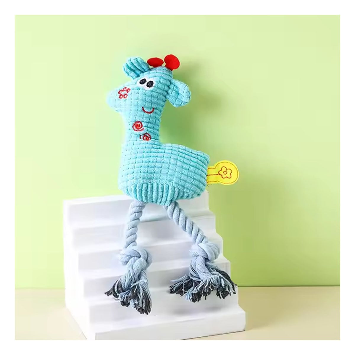 PACK4 AMIGO DE PELUCHE JIRAFA SUAVE Y DIVERTIDO EN COLOR CELESTE PARA NINOS - 5