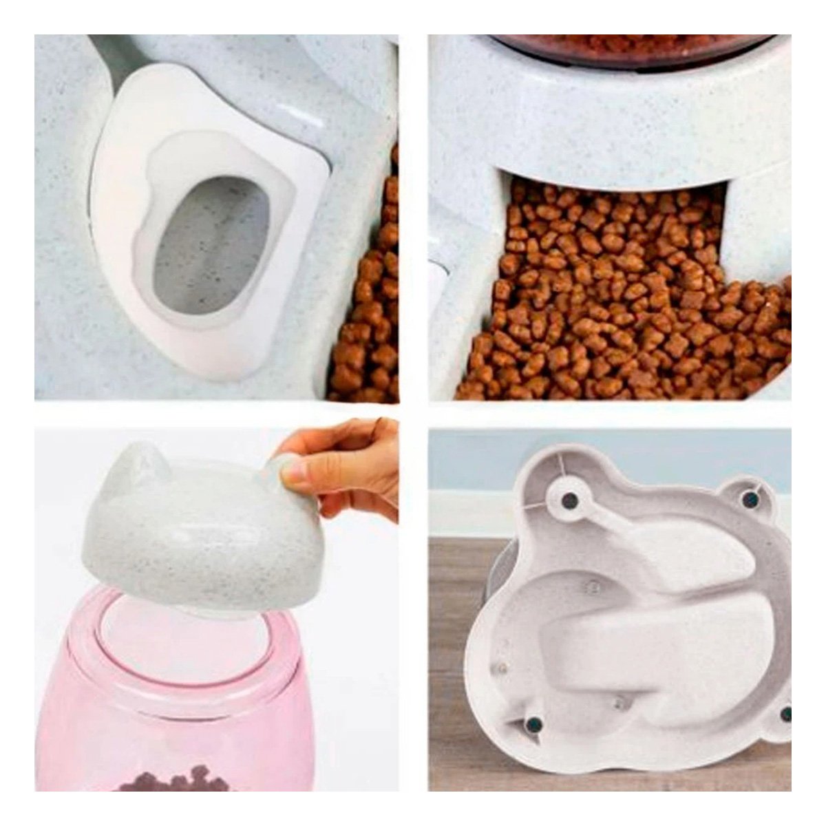 PACK6 BEBIDA Y COMIDA EN PLATO PET GATO BLANCO BLANCO COMODO Y+PAPEL REGALO - 2