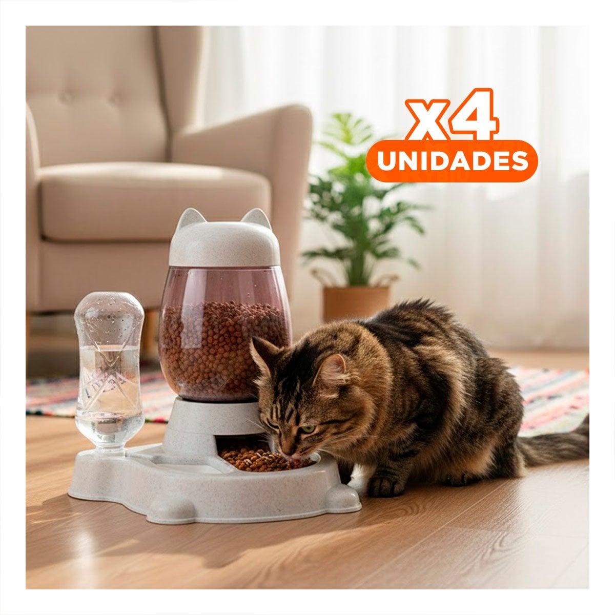 PACK4 ALIMENTO COMBINADO PET GATO BLANCO BLANCO PRACTICO - 1