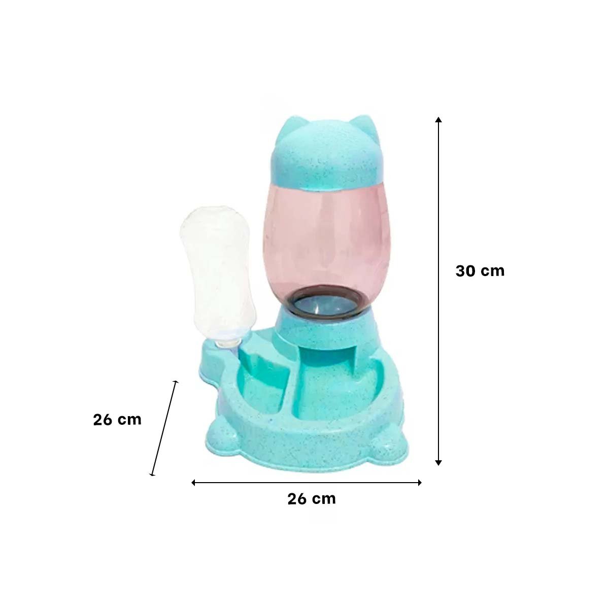 PACK6 BEBIDA Y COMIDA EN PLATO PET GATO BLANCO CELESTE COMODO - 4