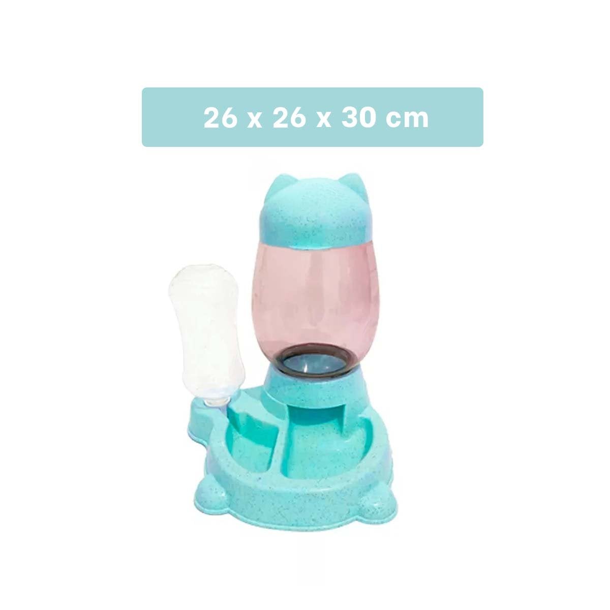 PACK4 BEBIDA DOBLE PET GATO BLANCO CELESTE PRACTICA Y LIMPIA Y+REGALO STICKER - 4