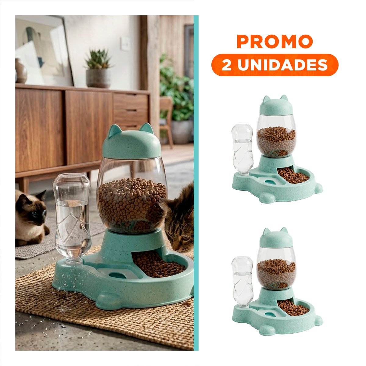 PACK2 ALIMENTO COMBINADO PET GATO BLANCO CELESTE PRACTICO - 1