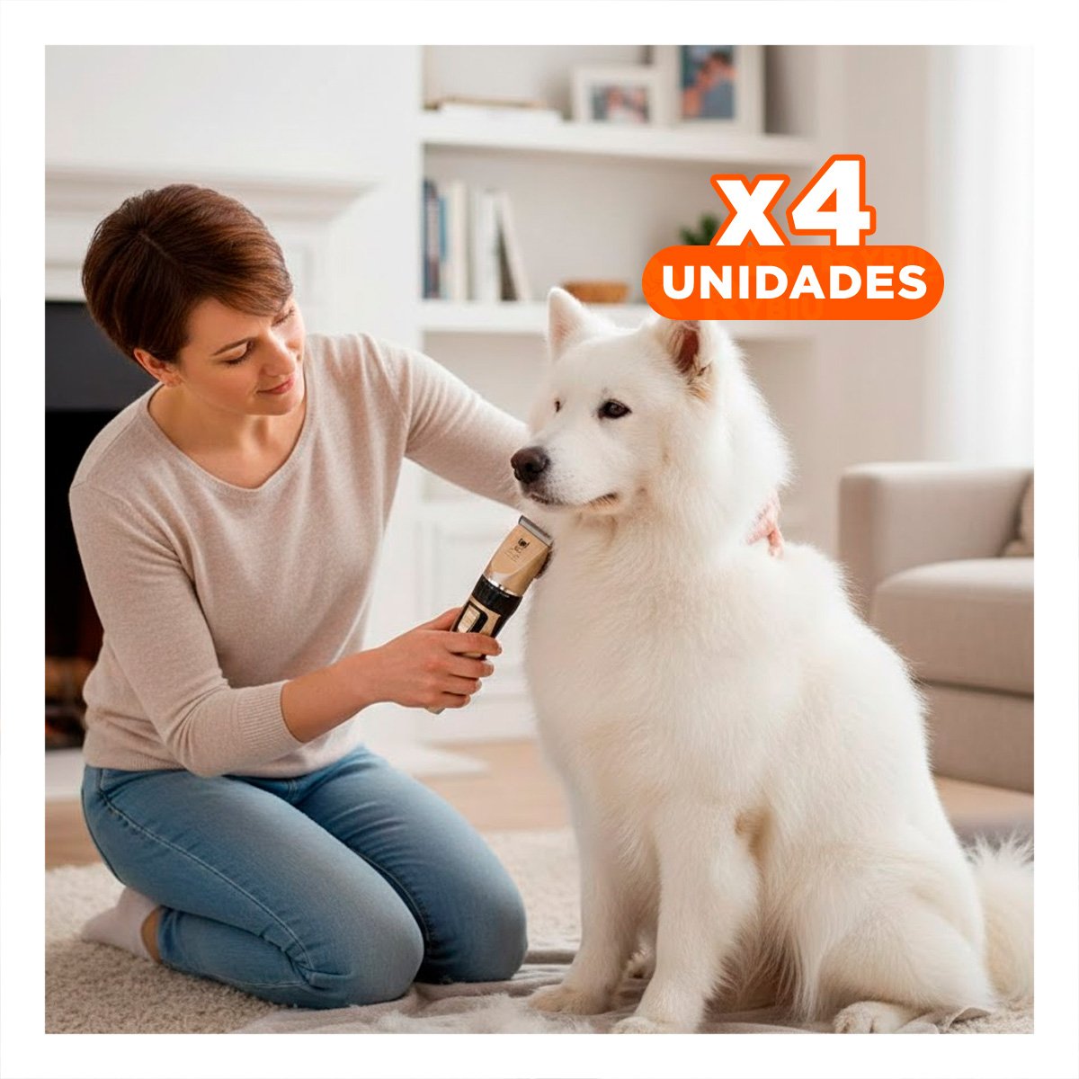 PACK4 SET DE PELUQUERIA CANINA CON ESTRUCTURA DE MUCHA FUERZA DORADO - 1