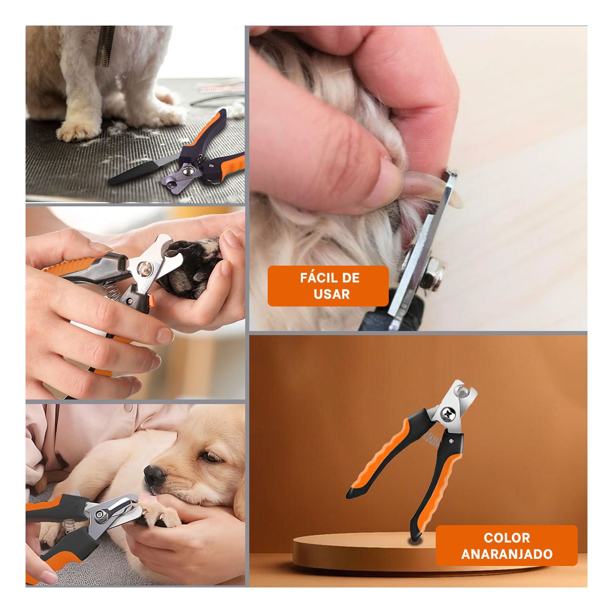 PACK12 SET DE PEDICURA PARA MASCOTAS DE FUNCION PRACTICA ANARANJADO TALLA L Y+PAPEL REGALO - 2