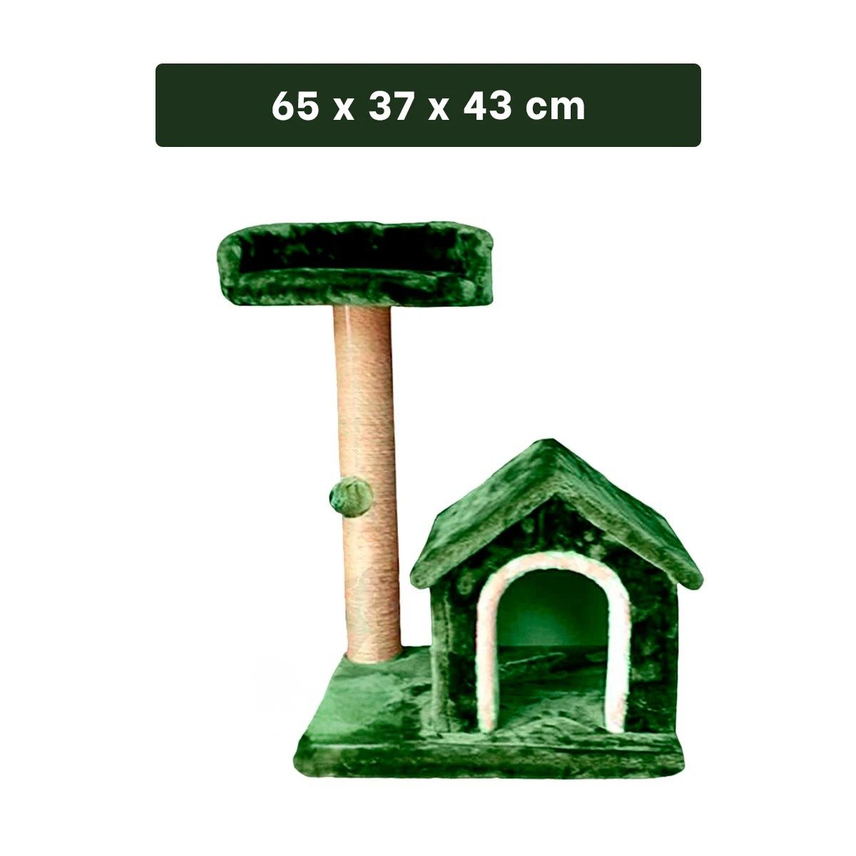 PACK2 CASITA DE DIVERSION INTERACTIVA Y SEGURA CON ESCALERAS EN VERDE PARA GATOS Y+PAPEL REGALO - 4