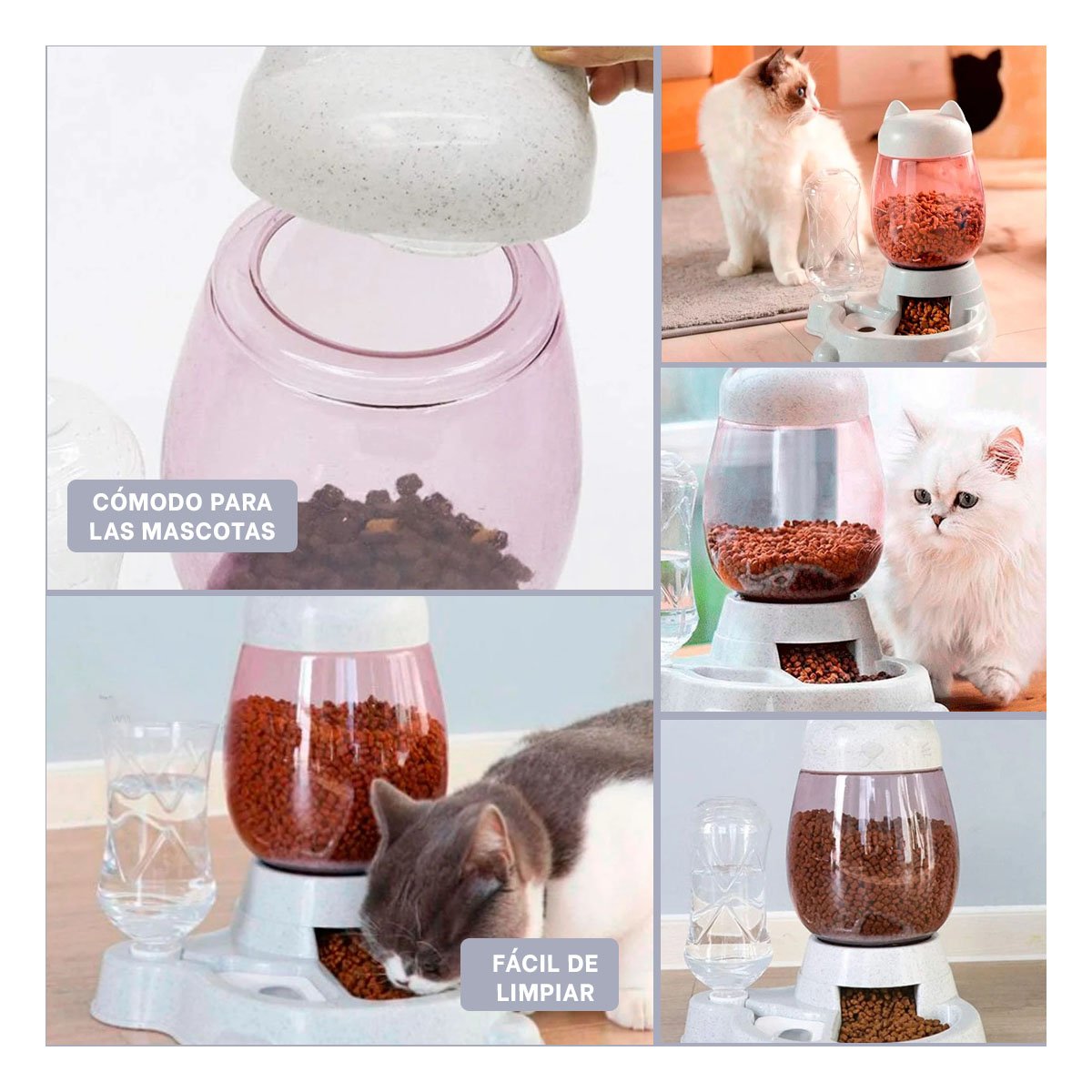 PACK4 BEBIDA COMBINADA PET GATO BLANCO BLANCO PRACTICO Y+REGALO STICKER - 2