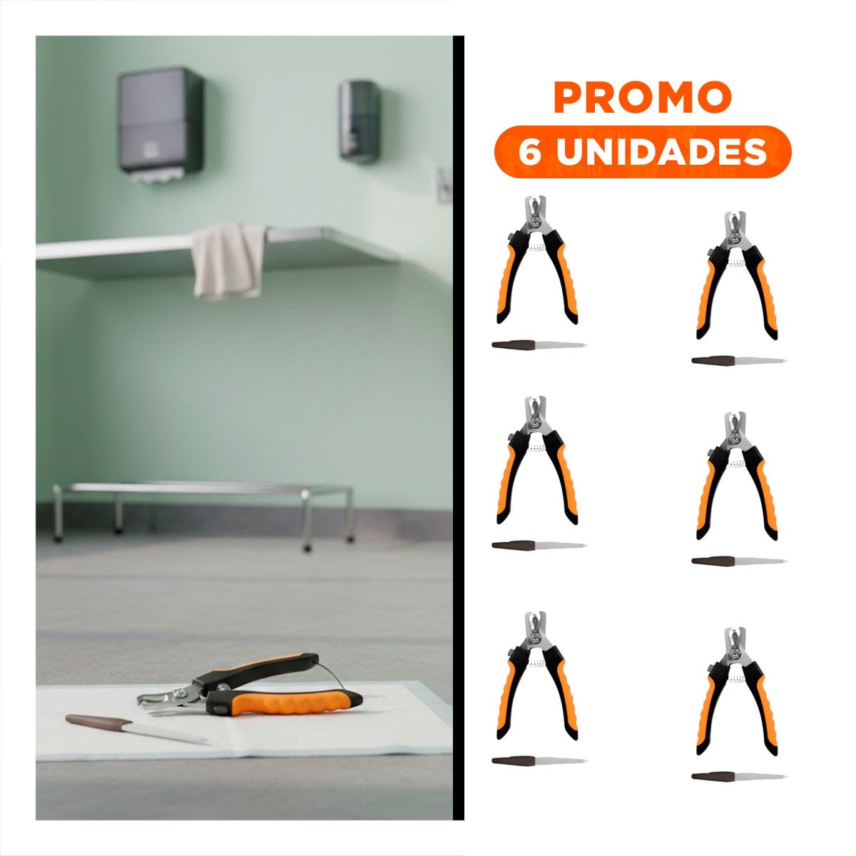 PACK6 SET DE PEDICURA PARA MASCOTAS PARA FOMENTAR MUCHA LIMPIEZA ANARANJADO TALLA L - 1