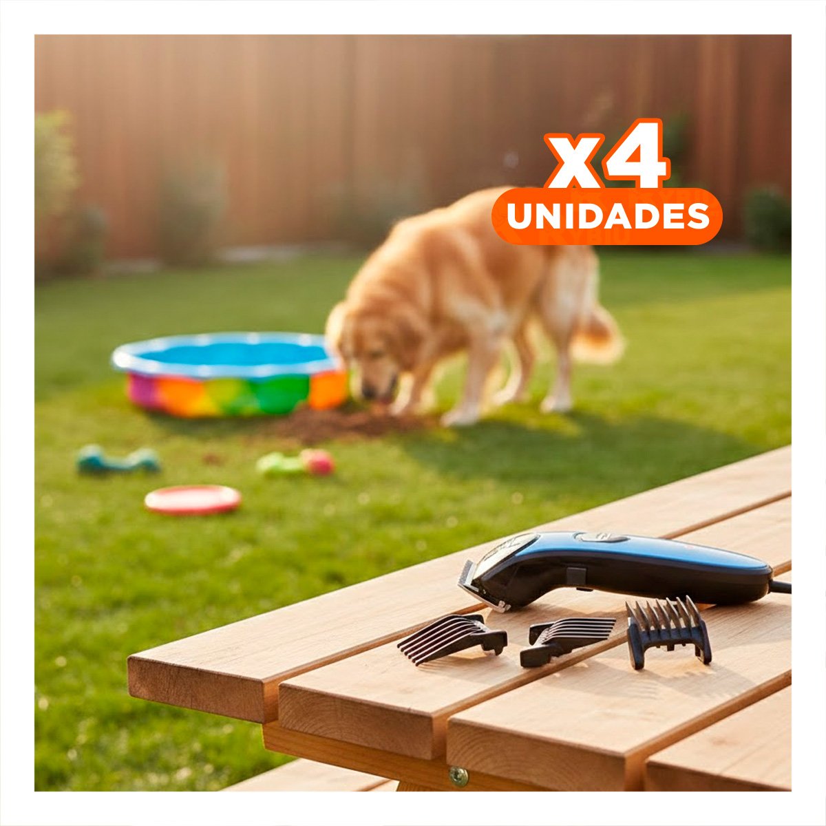 PACK4 SET DE PELUQUERIA CANINA CON ESTRUCTURA DE MUCHA FUERZA AZUL - 1
