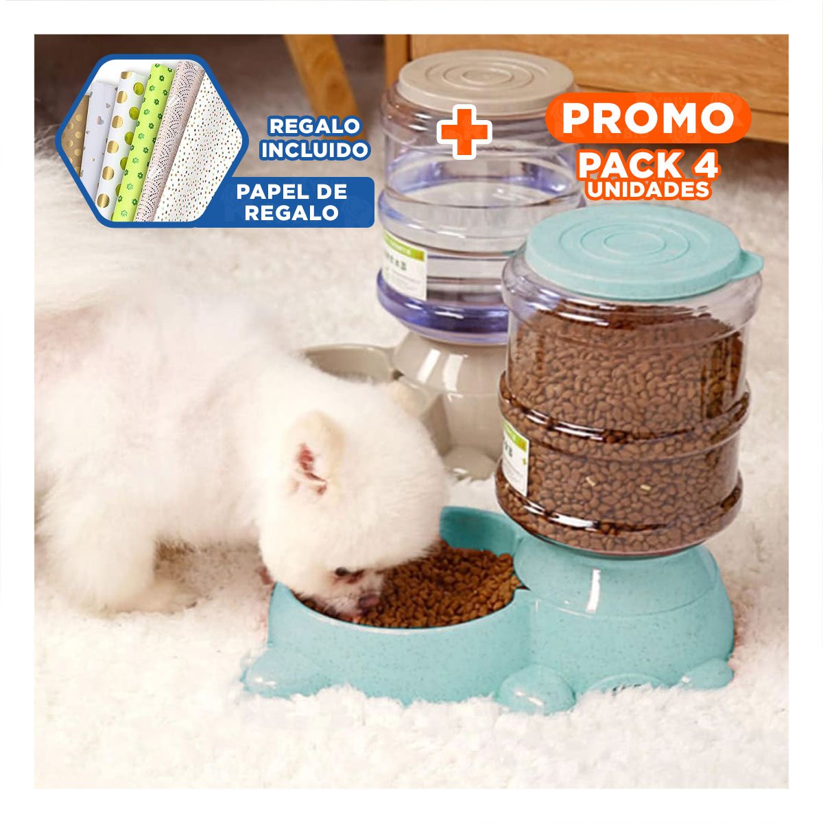 PACK4 FUENTE ANTIDESLIZANTE CON BIDON VERDE, PRACTICA Y DURABLE Y+PAPEL REGALO - 1