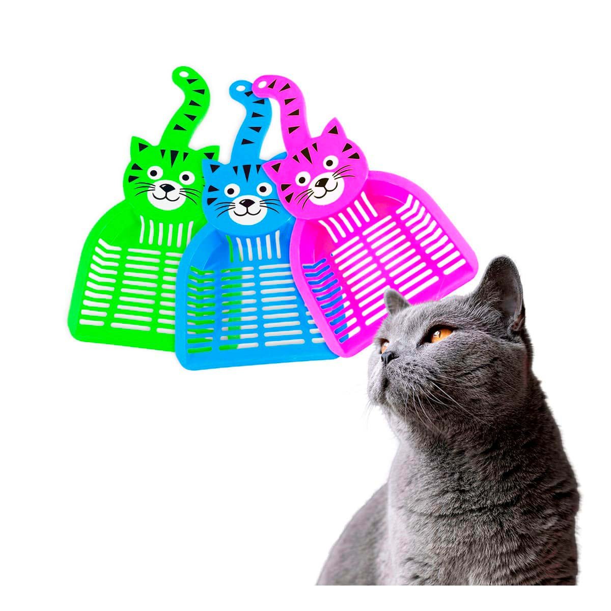 PACK4 PALA PRACTICA PARA RECOGER HECES DE MASCOTA MULTICOLOR Y+PAPEL REGALO - 3