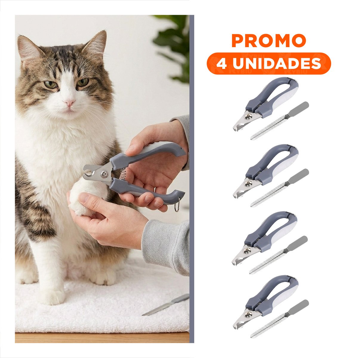 PACK4 HERRAMIENTA MANUAL PARA UNAS MASCOTA PEQUENO PLOMO Y+REGALO STICKER - 1